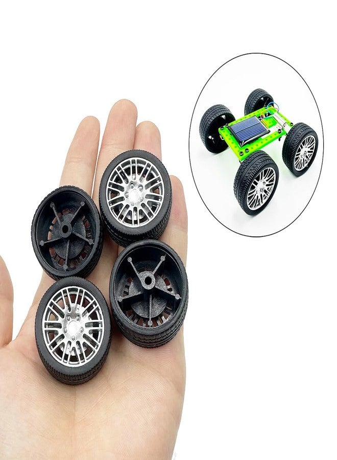 URIMPAVIDO 10PCS Toy Car Wheels Rubber Tire Wheels with Metal Shaft for RC Car Truck DIY Model Toy Wheel Replacement Accessories (3x35mm) - Image 3
